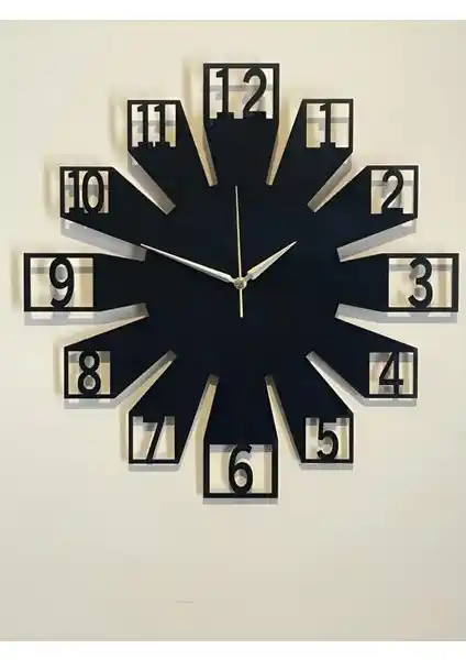 Ümra Lazer Ahşap Hasır Detaylı Duvar Saati: Modern ve Şık İç Mekan Dekoru İçin Uygun