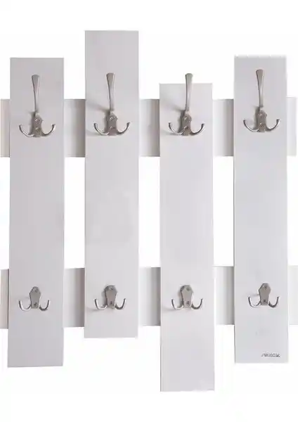 Umut Park Ahşap Dekoratif 8'li Duvar Askılıkları Modern ve Şık Tasarım