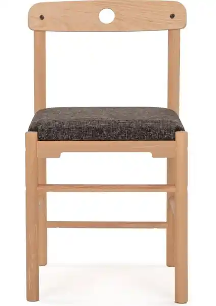 Unboxdeco Alaçatı Kayın Antrasit Sandalye: Modern ve Doğal Tasarımın Şıklığı