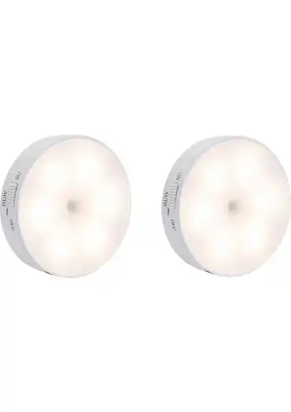 UniChrome Pır Hareket Sensörlü USB Şarj Edilebilir LED Işık Lambası Seti