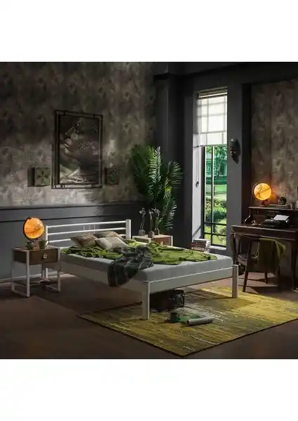 Unimet Asos-S Ferforje Metal Yatak 120x200 cm Modern ve Dayanıklı Tasarım