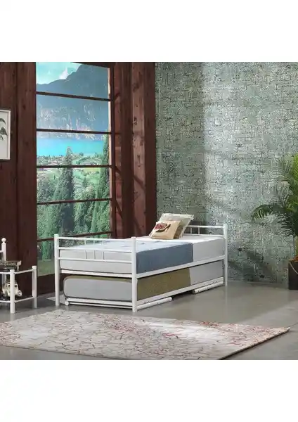 Unimet İkiz Yavrulu Karyola Türkiye Üretimi Modern ve Güvenli Çocuk Yatak Çözümü