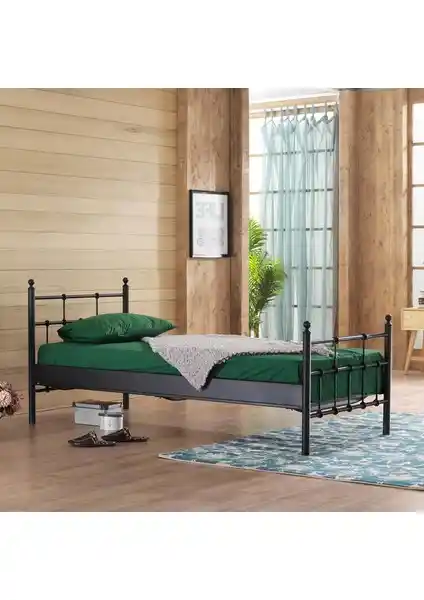 Unimet Lalas Tek Kişilik Ferforje Metal Karyola Modern Tasarım ve Dayanıklılık Özellikleri