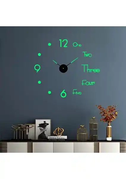 Upway 40 cm Duvar Saati Modern ve Fosforlu Tasarımıyla Dekorasyonunuza Şıklık Katar