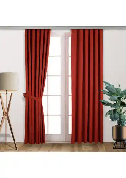 Vagonik Blackout Kırmızı Perde 150x230 cm Yüksek Kalite ve Estetik Özellikler