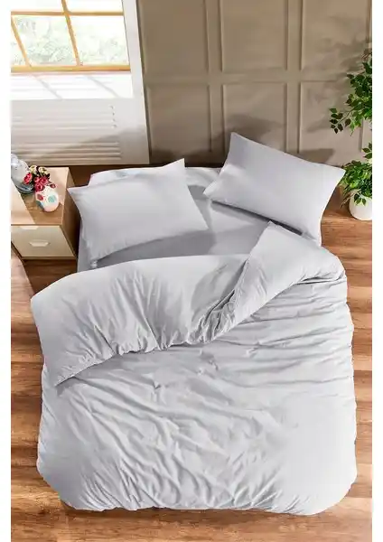 Valezium Gri Tek Kişilik Nevresim Takımı Modern Tasarımı ve Konforu Bir Arada