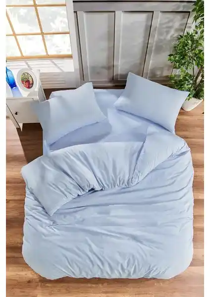 Valezium Mavi Çift Kişilik Nevresim Takımı: Estetik ve Konfor Sunan Yatak Odası Dekoru