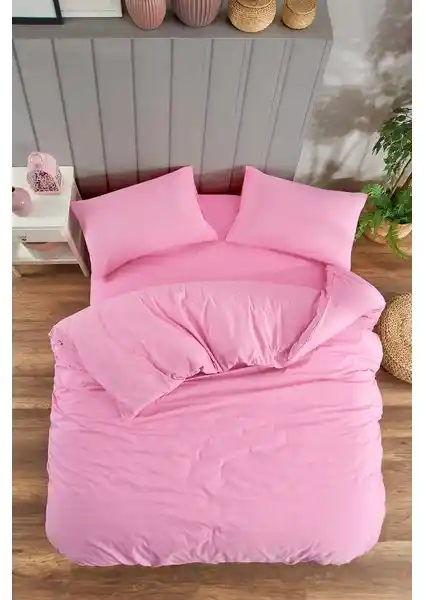 Valezium Pembe Çift Kişilik Nevresim Takımı: Şık ve Konforlu Yatak Odası Dekoru