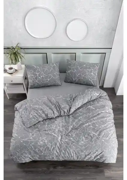 Valezium Şimşek Desenli Çift Kişilik Nevresim Takımı Modern ve Şık Tasarım