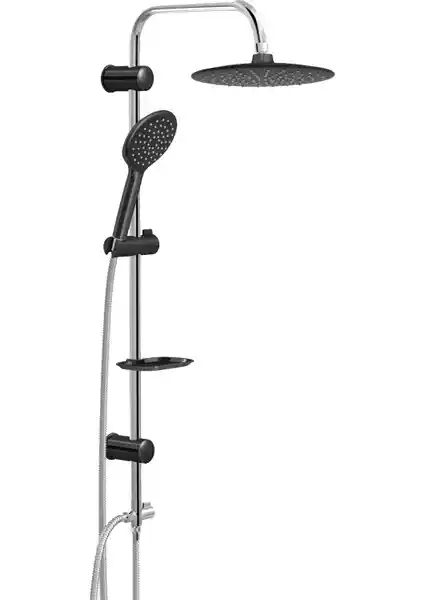 Valtemo Slim Siyah Robot Duş Takımı Modern Tasarım ve Dayanıklılık Özellikleri