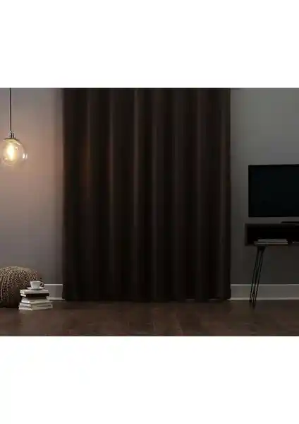 Vanessa Perde Kahve %100 Karartma Blackout Perde: Estetik ve İşlevsel Çözüm
