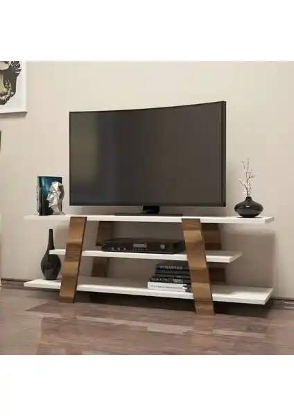 Variant Concept Flower TV Ünitesi Ceviz ve Ekru Renk Seçenekleriyle Modern Tasarım