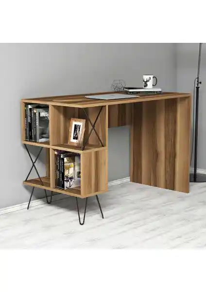 Variant Extra Çalışma Masası Ceviz Renkli Modern ve Dayanıklı Ofis Mobilyası