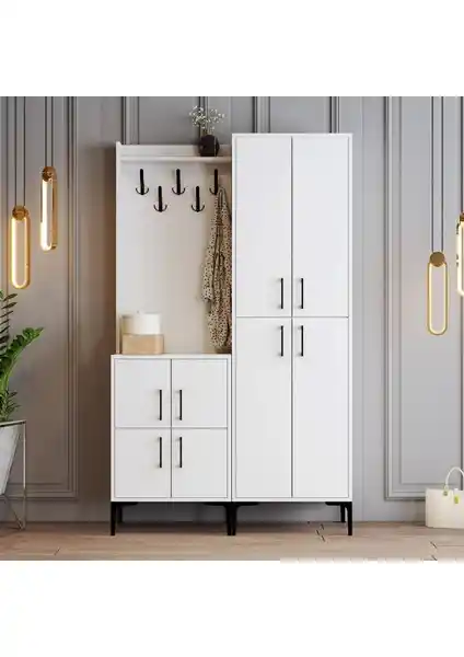 Variant Mobilya Berlin Ba Portmanto Beyaz Modern ve Dayanıklı Depolama Çözümü