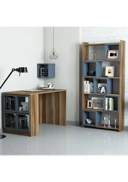 Variant Mobilya Box Çalışma Masası ve Kitaplık Takımı: Modern ve Fonksiyonel Tasarım