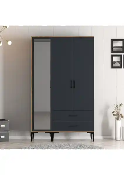 Variant Mobilya Kumsal 3 Kapılı Gardrop Modern Tasarım ve Geniş Depolama Alanı