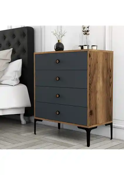 Variant Mobilya Lizbon 4 Çekmece Şifonyer Modern Tasarım ve Dayanıklı Malzeme Özellikleri
