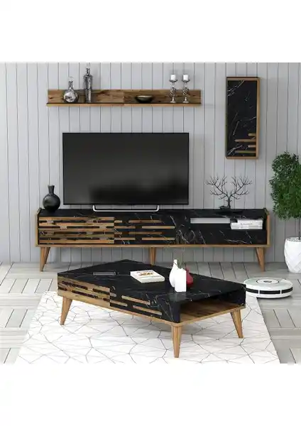 Variant Mobilya Valensiya TV Ünitesi ve Orta Sehpa Takımı Modern ve Dayanıklı Tasarım