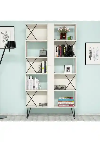 Variant Mobilya Variant Extra Kitaplık Krem - Modern ve Şık Depolama Çözümü