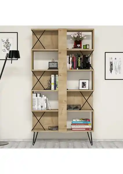 Variant Mobilya Variant Extra Kitaplık Meşe: Modern ve Dayanıklı Tasarım Çözümü