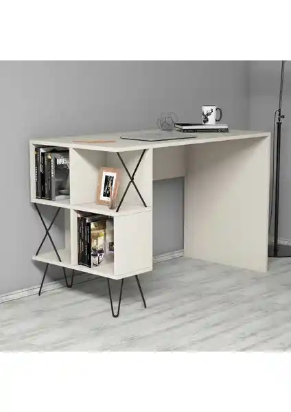 Variant Mobilya Variant Extra Krem Çalışma Masası Modern ve Dayanıklı Ofis Mobilyası