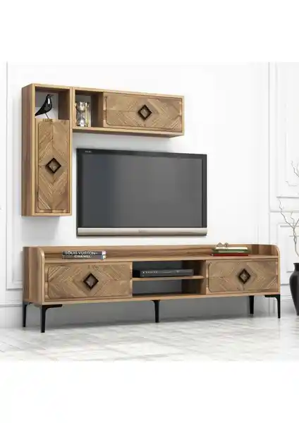 Variant Samba TV Ünitesi: Ceviz Kaplamasıyla Modern ve Dayanıklı Tasarım