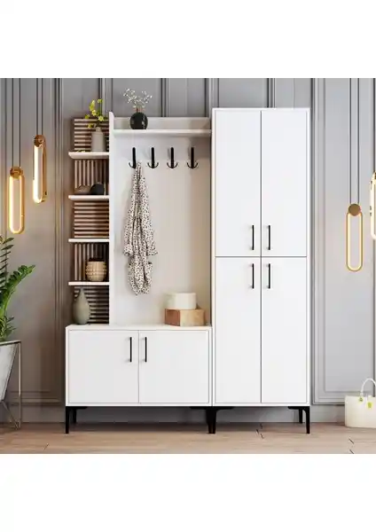 Variant Viyana Beyaz Portmanto Modern ve Dayanıklı Depolama Çözümü