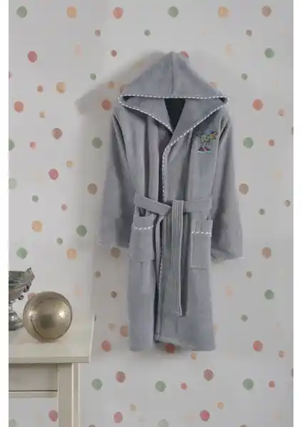 Varol Bambu Nakışlı Garson Boy Bornoz - Dino, Yüksek Kalite ve Doğa Dostu Malzemelerle Tasarlandı