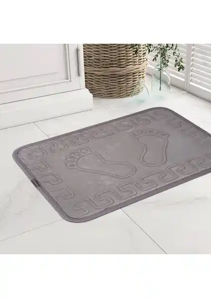 Veldena 3'lü Ayakizi Desenli Banyo Paspası Şıklık ve Konfor Sunar