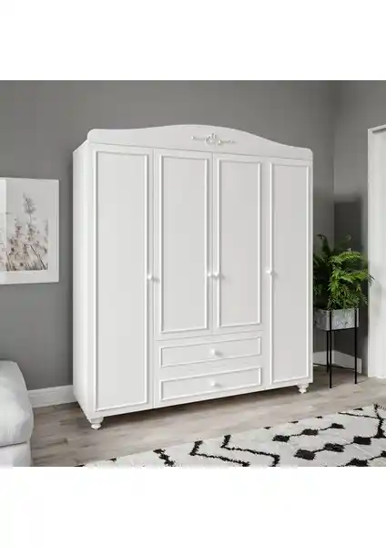 Venatto Romantic Dört Kapaklı Dolap: Modern ve Dayanıklı Depolama Çözümü