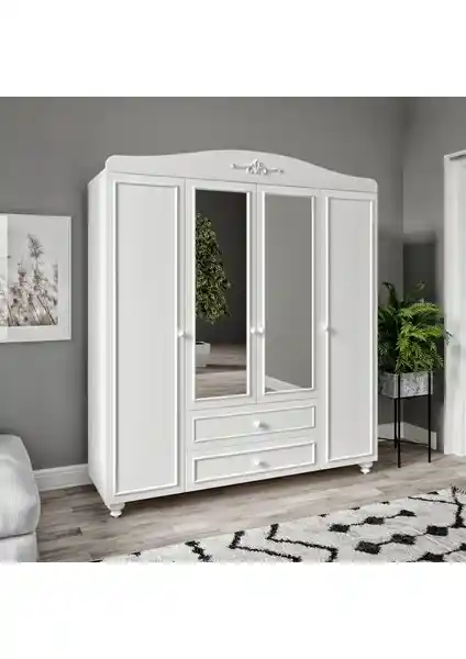 Venatto Romantic XL Gardırop: Modern ve Klasik Tasarım, Geniş İç Hacim ve Uzun Ömürlü Kullanım