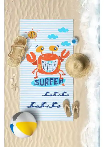 Vevien Home Sevimli Yengeç Dijital Baskılı Çocuk Plaj Havlusu Detayları ve Özellikleri