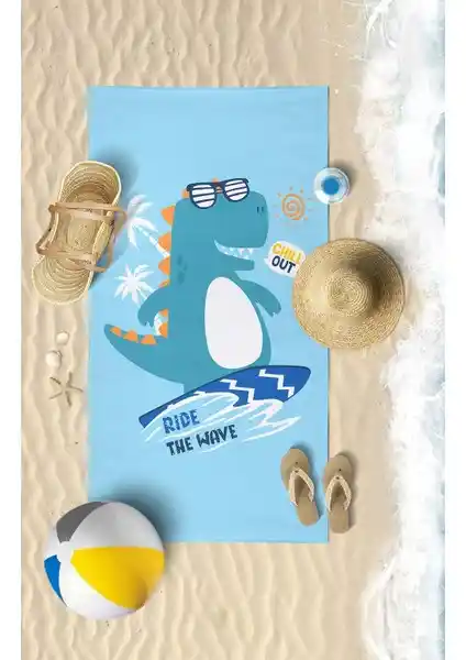 Vevien Home Surf Dino Dijital Baskılı Çocuk Plaj Havlusu Özellikleri ve Kullanım Alanları
