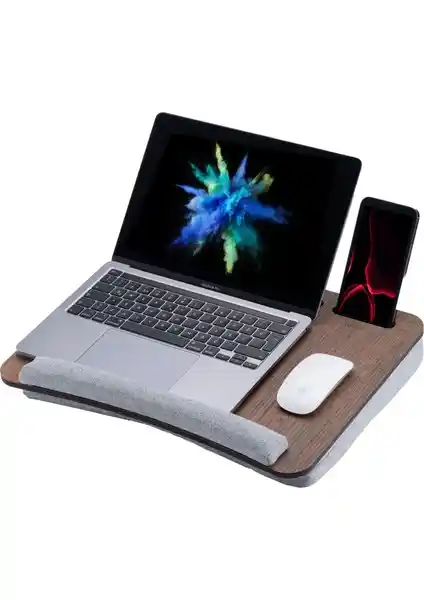 Vigo Wood Minderli Laptop Sehpası: Çok Yönlü, Taşınabilir ve Estetik Tasarım