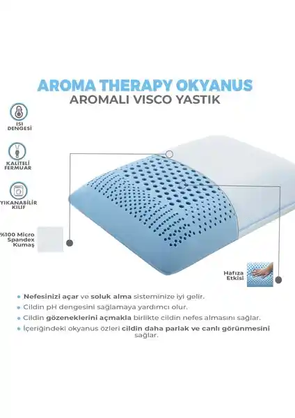 Viscofoam Aroma Terapi Hava Kanallı Ortopedik Yastık: Sağlıklı ve Konforlu Uyku Deneyimi