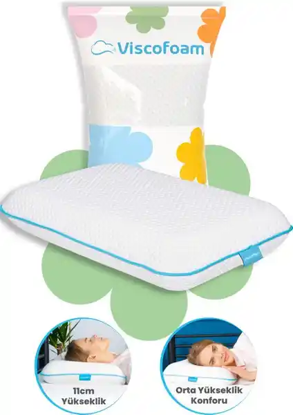 Viscofoam Lüks Boyun Destekli Ortopedik Yastık: Konfor ve Sağlık İçin Modern Tasarım