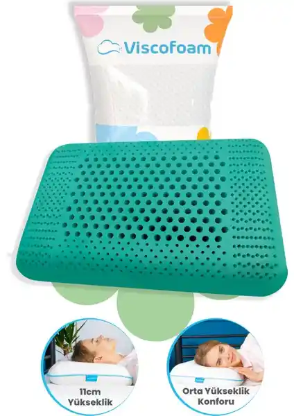 Viscofoam Lüks Hava Kanallı Ortopedik Yastık: Sağlıklı ve Konforlu Uyku Deneyimi