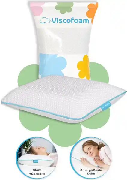 Viscofoam Visco Parçacıklı Ortopedik Yastık ile Boyun Destekli Uyku Deneyimi