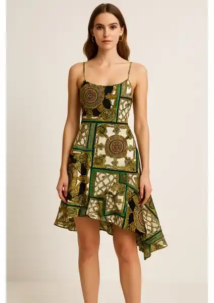 Vivola Moda Versac Model Elbise Gömlek Tunik Çok Yönlü ve Şık Tasarım