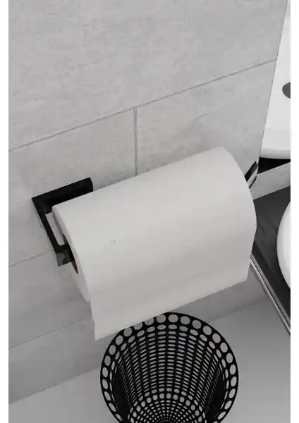 Viyam Metal Siyah Kağıt Rulo Havluluk ve Peçetelik: Şık ve Pratik Duvar Aksesuarı