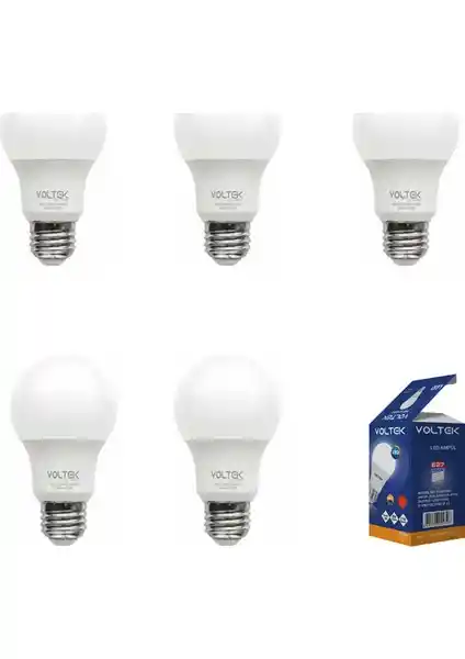 Voltek 5'li LED Ampul E27 Seti Modern ve Enerji Verimli Aydınlatma Çözümü