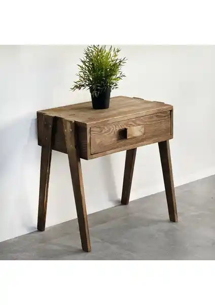 Weblonya Ahşap Komodin Çekmeceli Raf Dolap 5308 Doğal Malzeme ve Şık Tasarım Özellikleri