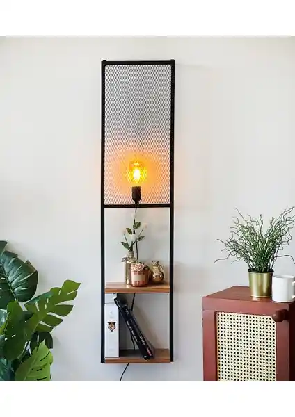 Weblonya Kitaplıklı Lambader Aplik Duvar Rafı Modern ve Fonksiyonel Tasarım Özellikleri