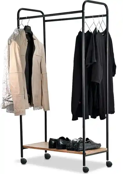 Weblonya Tekerlekli Askılık Ayaklı Elbise Askısı Modern ve Pratik Depolama Çözümü
