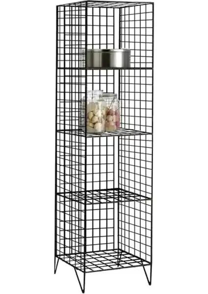 Weblonya Tel Kitaplık Raf Dolap Dekoratif 5045 Modern ve Dayanıklı Depolama Çözümü