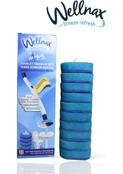 Wellnax Breeze Refresh Kullan At Yedek Süngerler ile Pratik ve Hijyenik Temizlik Çözümü