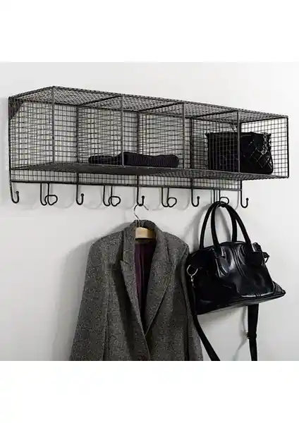 Wess Dizayn 9 Kancalı Metal Duvar Askılığı Endüstriyel Tasarım ve Dayanıklılık Özellikleri