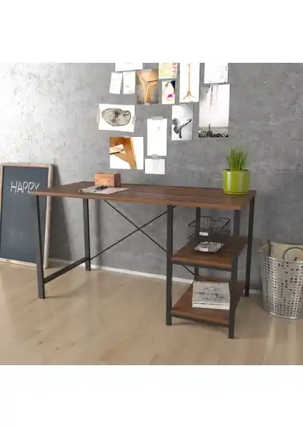 Wood House Verona Ceviz Bilgisayar Masası Modern ve Dayanıklı Tasarım Özellikleri