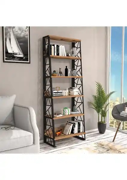 Wood'n Love Albatros 5 Raflı Metal Kitaplık Modern ve Şık Tasarım Özellikleriyle Dikkat Çekiyor