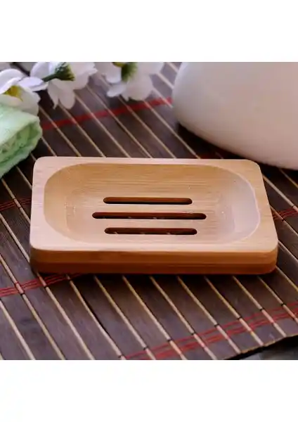 Wow Home Dikdörtgen Bambu Sabunluk: Estetik ve Fonksiyonellik Sunan Doğal Banyo Aksesuarı